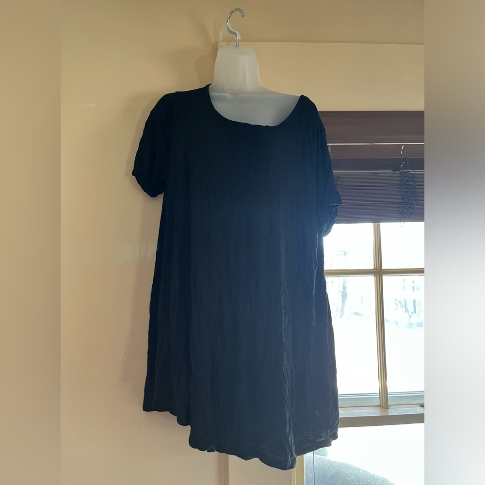 3xl black tunic tshirt stretch cotton